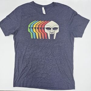 MF DOOM Supervillain Large T-Shirt "Rainbow Mask" Graphic Tee